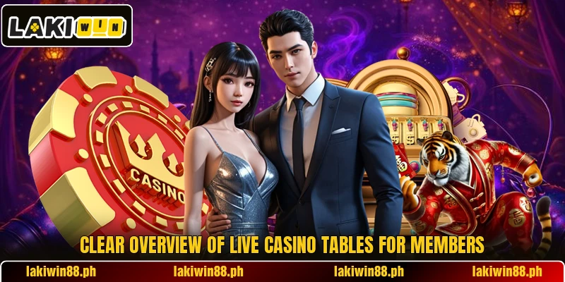Clear overview of live casino tables for members Clear overview of live casino tables for members