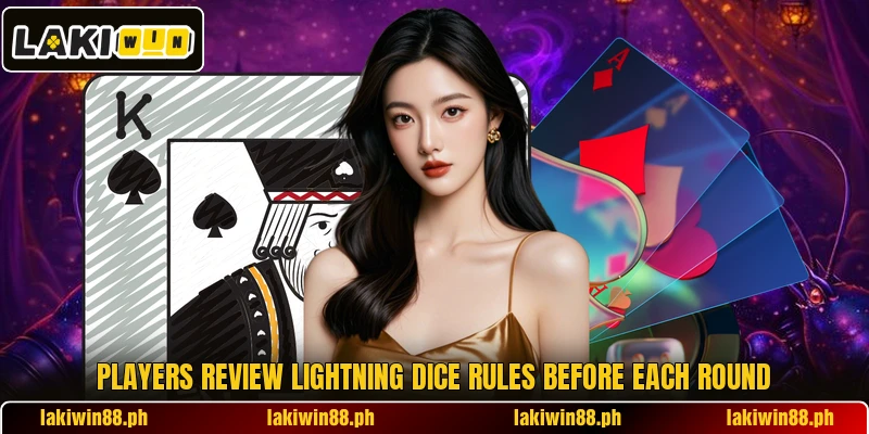 Players review Lightning Dice rules before each round Players review Lightning Dice rules before each round