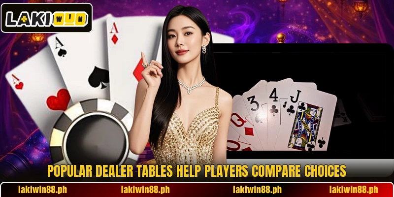 Popular dealer tables help players compare choices Popular dealer tables help players compare choices