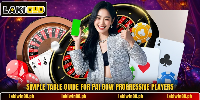 Simple table guide for pai gow progressive players