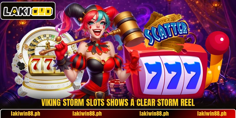 Viking Storm Slots shows a clear storm reel Viking Storm Slots shows a clear storm reel